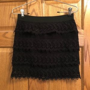Black short skirt